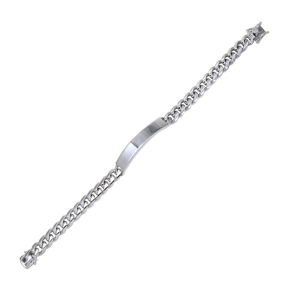 Inscribed Bracelet in Sterling Silver, 7mm