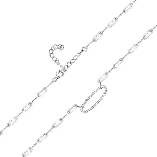 Oval x Paperclip Necklace