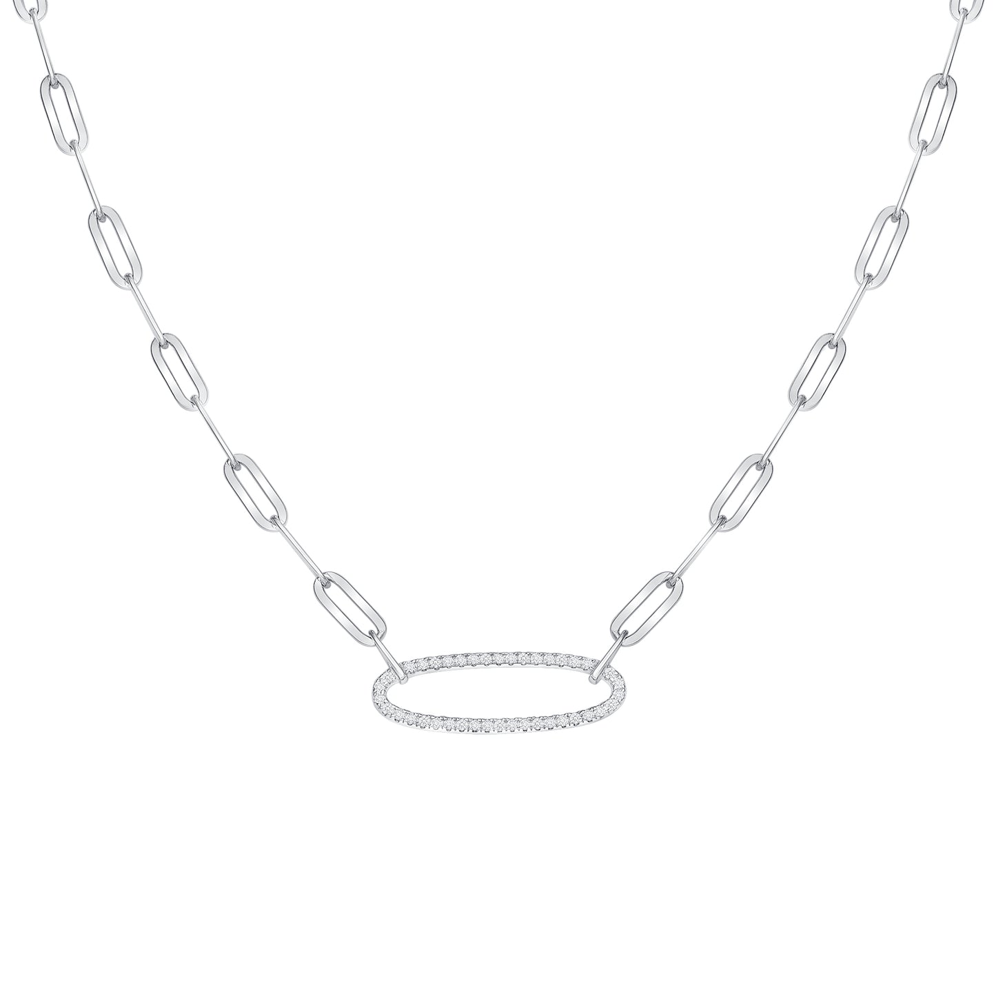 Oval x Paperclip Necklace