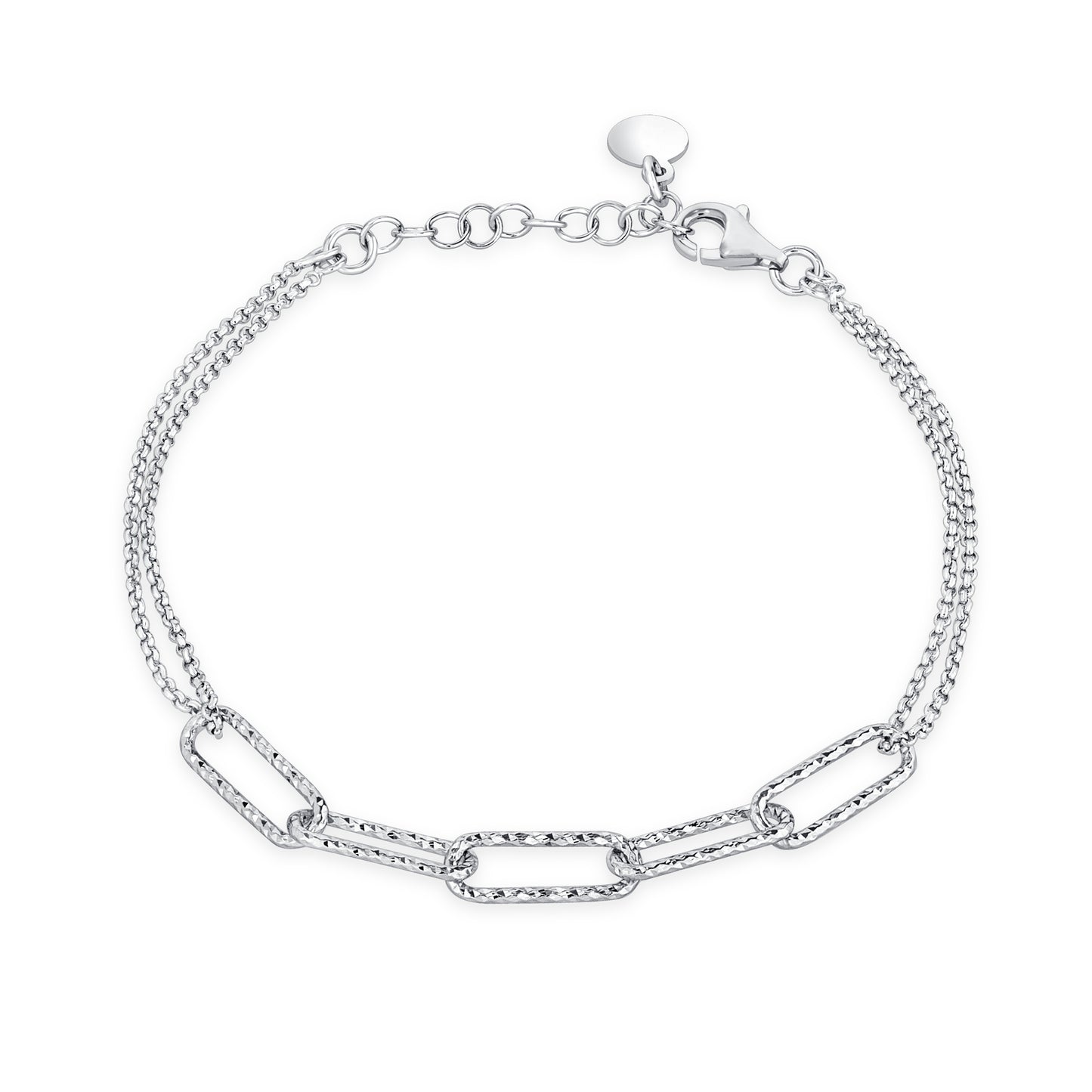 Hammered Paperclip Bracelet