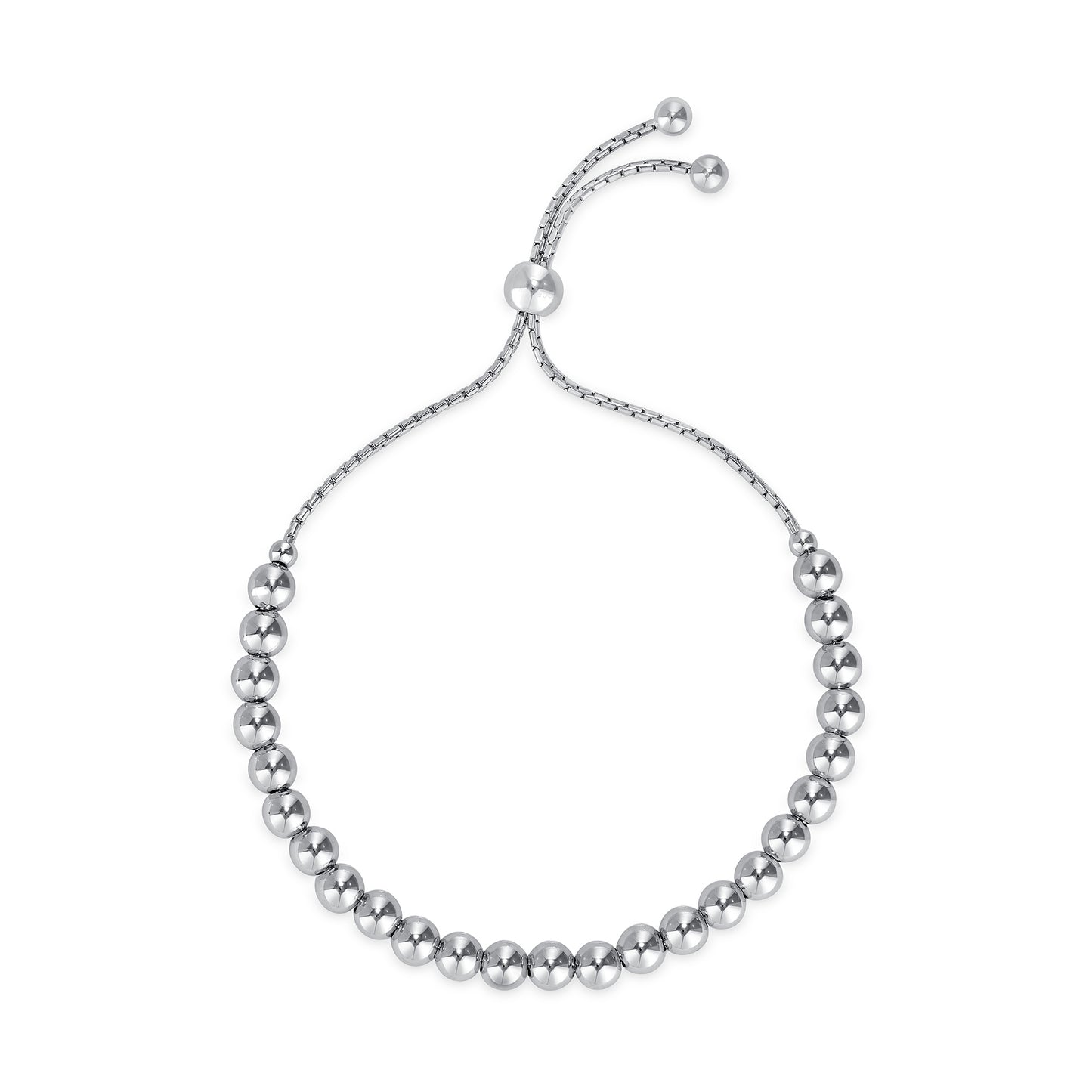 Silver Bead Bracelet (Large) 5.2mm