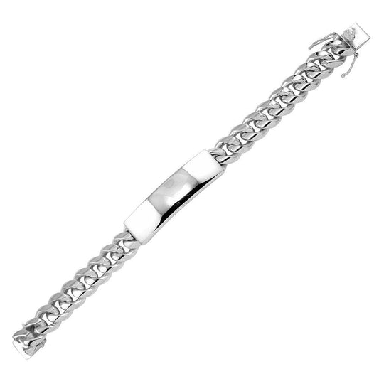 Inscribed Bracelet in Sterling Silver, 14.5mm