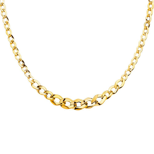 Tapered Cuban Link Necklace