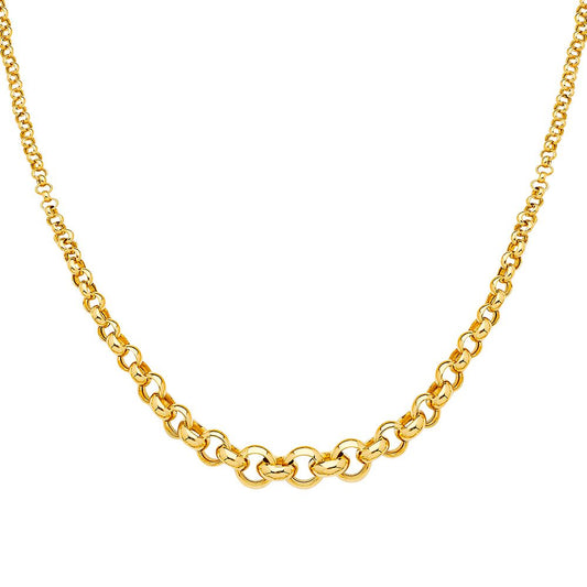 Tapered Bubble Link Necklace