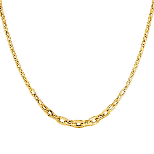 Tapered Cable Link Necklace