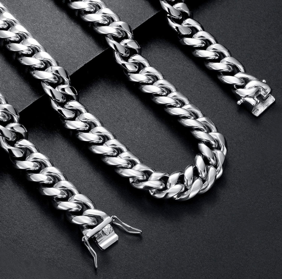 12.5mm Solid Miami Cuban Chain