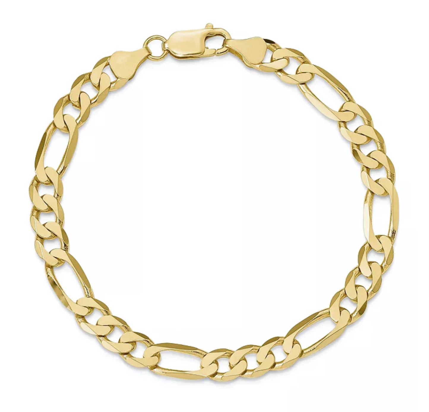 14k Figaro Bracelet - 6.9mm