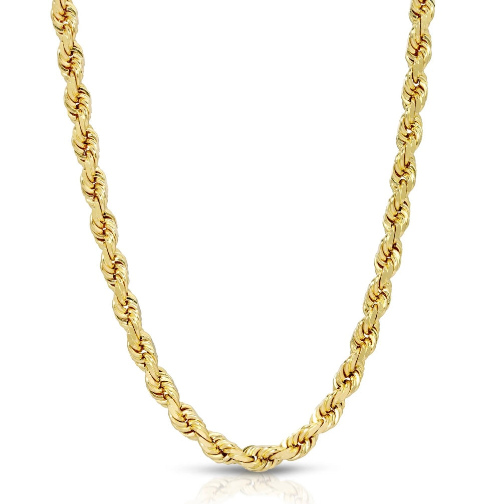 14k Rope Chain - Bold 4mm